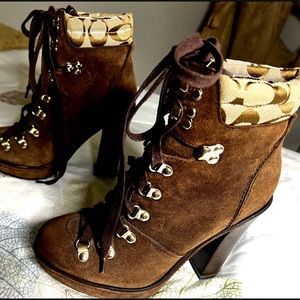 Coach Lace Up Booties